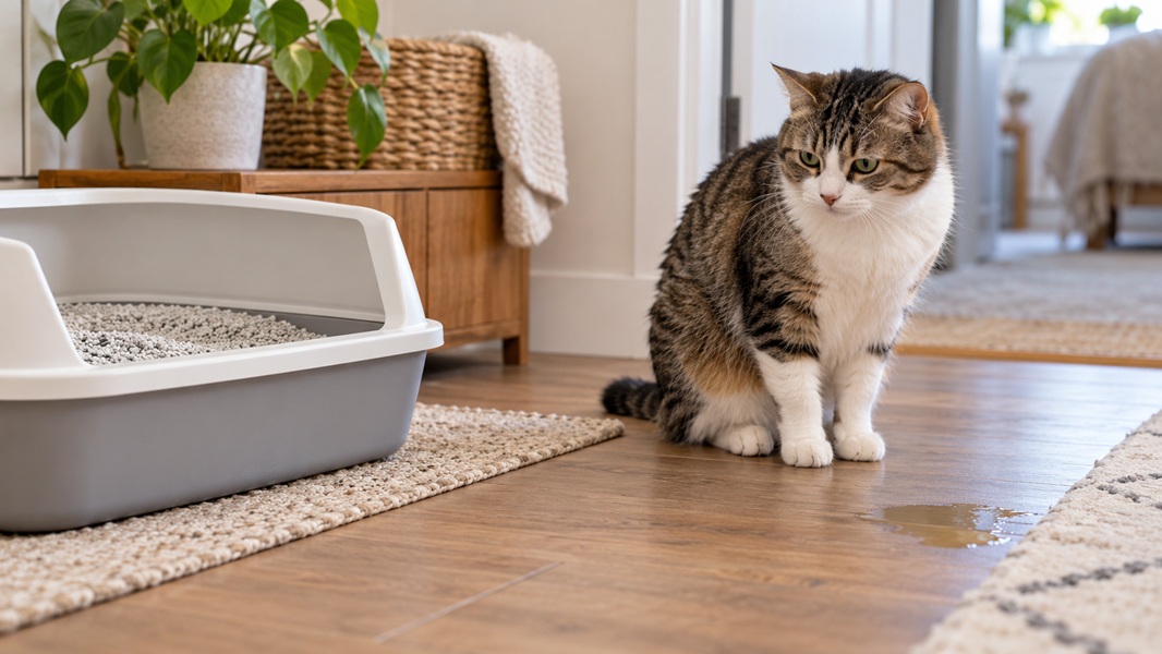 ¿Por qué mi gato hace pis fuera del arenero?